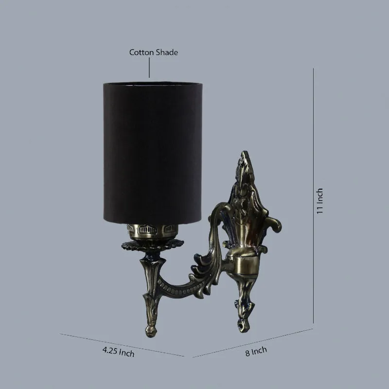 Vista Edrel Cylindrical Fabric & Metal Wall Lamp - Black media 5