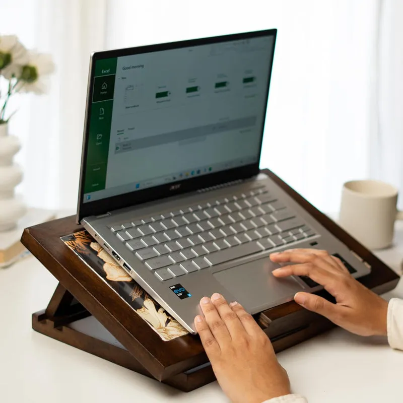 Aurum Feather Wood Laptop Stand media 5