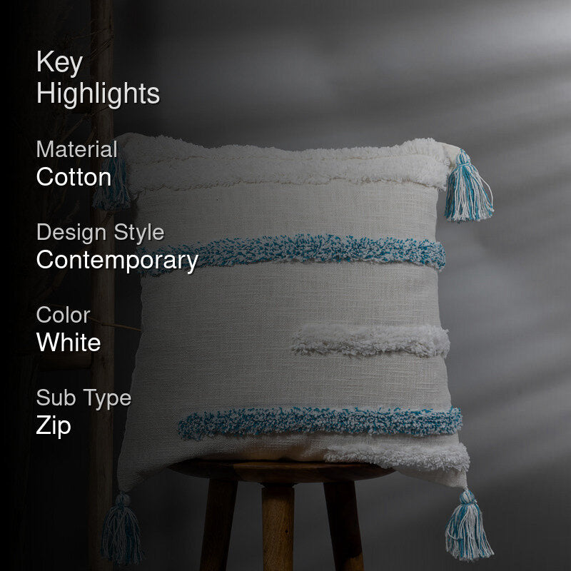Twill Strips Tufted Cushion Cover media 2