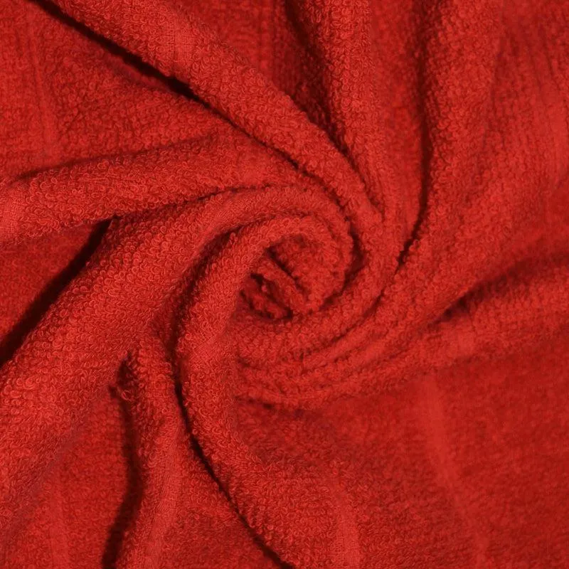 Sarda Bath Towel (Red) - Set Of Two media 4