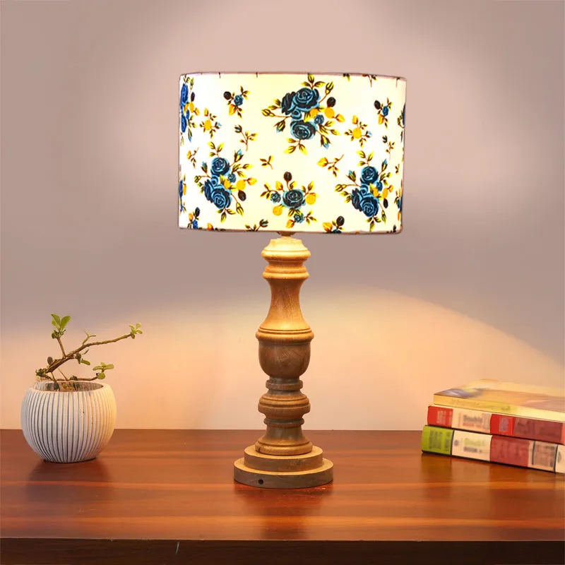 Elowen Carve Wooden Table Lamp - Multicolor media 2