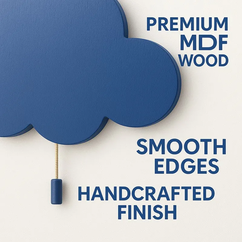 Snuggle Cloud Battery Operated MDF Wall Lamp - Blue media 8