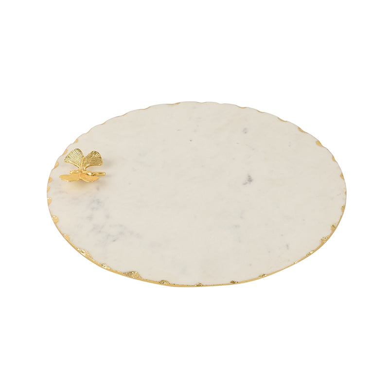 Scotia Mariposa Marble Platter - White media 4