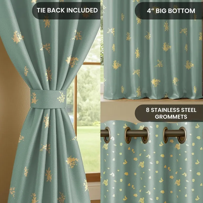 Dalmatian Cotton Curtain - Sage green media 5