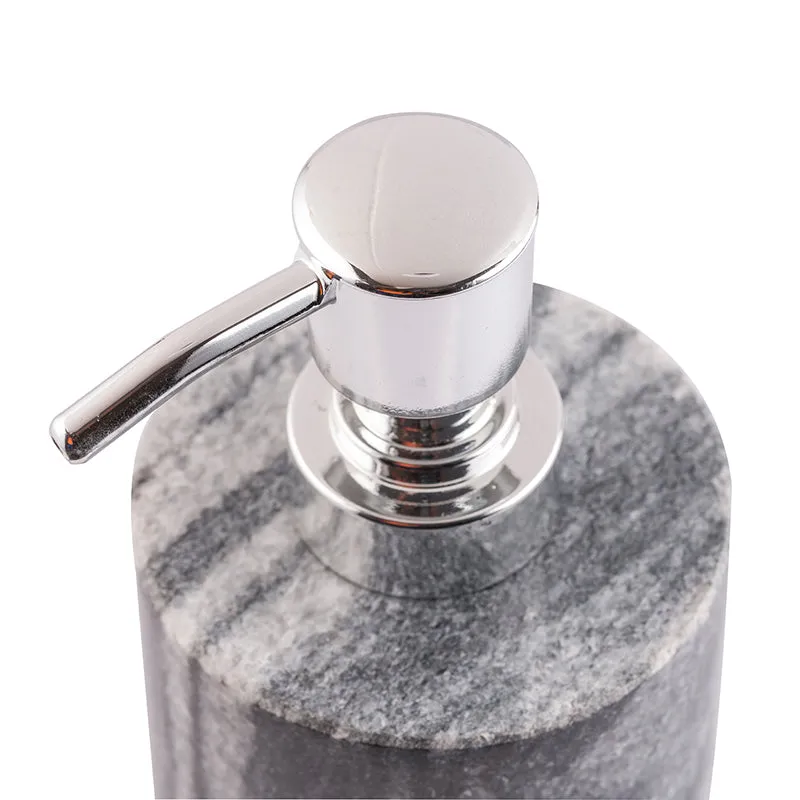 Alabaste Marble Soap Dispenser - Blue & Silver media 4