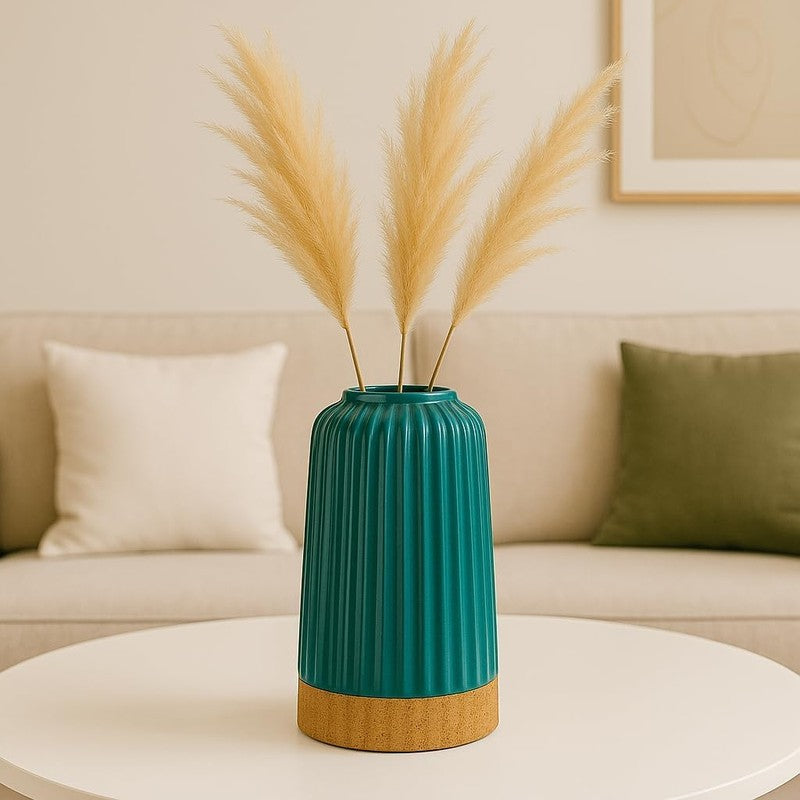 Nordic Blue Ceramic Minimal Vase media 5