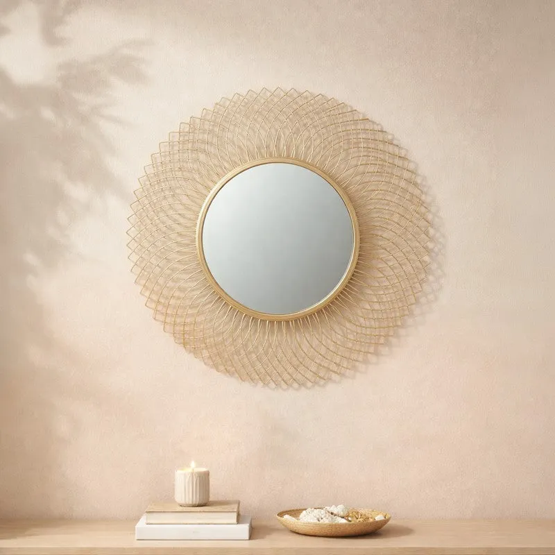 Meher Gold Wall Mirror media 3