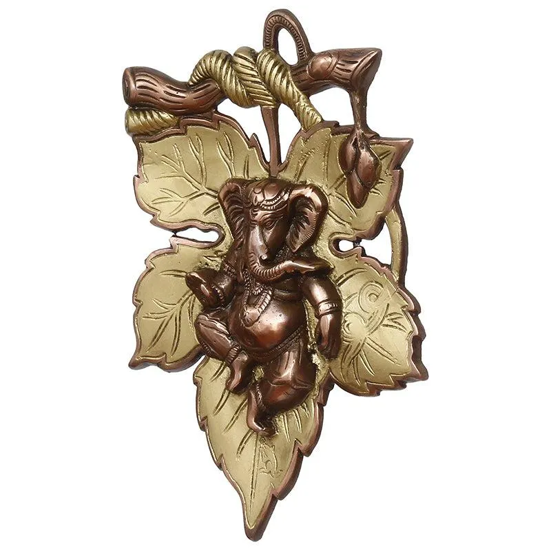 Balganesha Decorative Religious Metal Wall Accent - Gold media 5