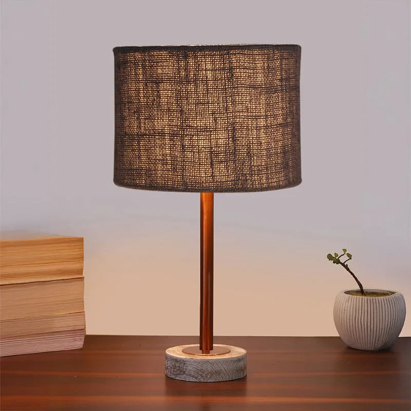 Sienna I Rodin Wooden Table Lamp - Grey,Copper,White media 2
