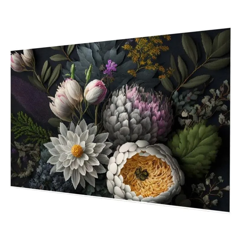 Twilight Bloomscape Canvas Wall Painting With Frame media 5