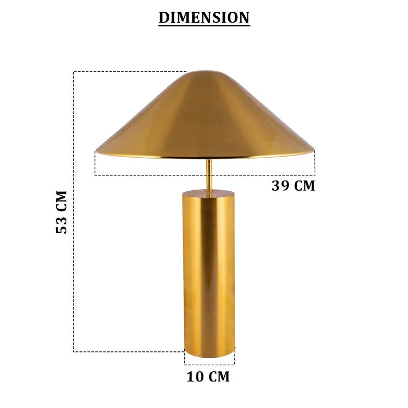 AarviDecor Lennox Designer Fabric Table Lamp - Gold media 7