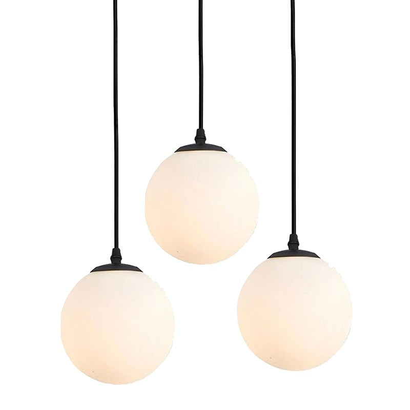Sand thread Glass Ceiling Lamp - Black & White media 4