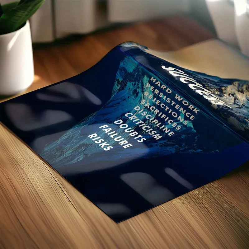 Mountain of Success Wall Poster - Blue media 5