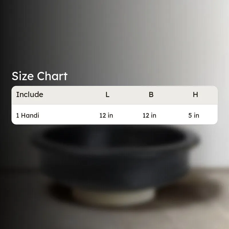Manawari Clay Pot Black 3000 mL / 12 Inches media 5