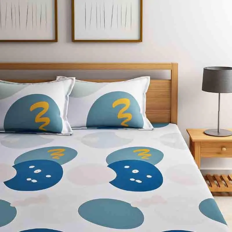 Puzzle Kuzzle Cotton Bedsheet - 210 TC media 1