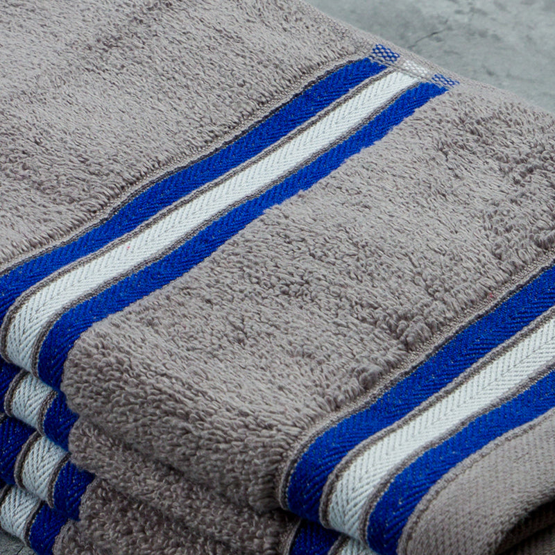 Nautica Dove Dual Cotton Hand Towel (Grey) - Set Of Four image 5