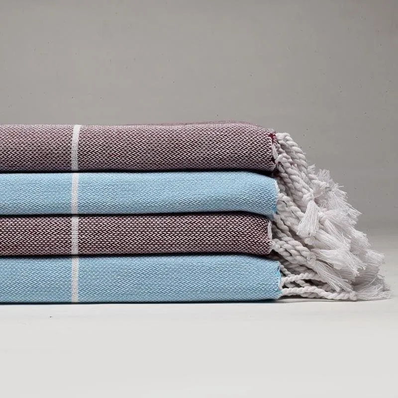 Soothing Retreat Bath Towels (Blue & Grey) - Set Of Four media 3