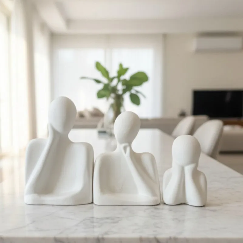 Velmora Statement Resin Showpiece - Set Of Three media 4