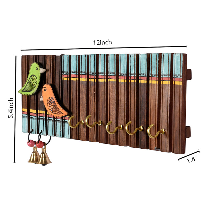 Chirp Charm Handcrafted Wooden Key Holder media 6