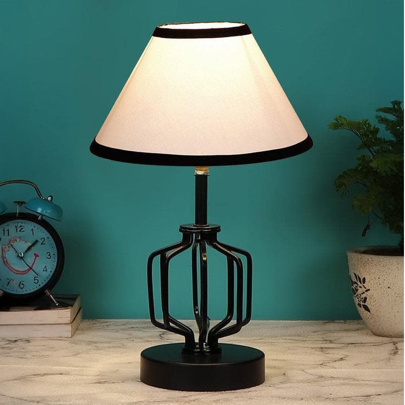 Cosmo Metal & Fabric Table Lamp - White,Black
