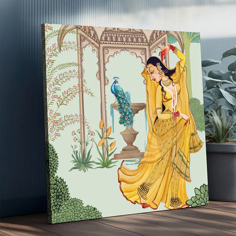 Mughal Dancer Canvas Wall Art media 4
