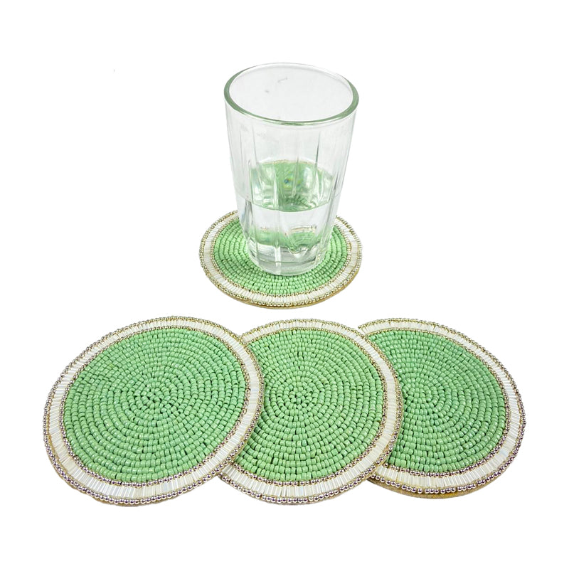 Moiraa Beaded Coaster - Set Of Four media 3