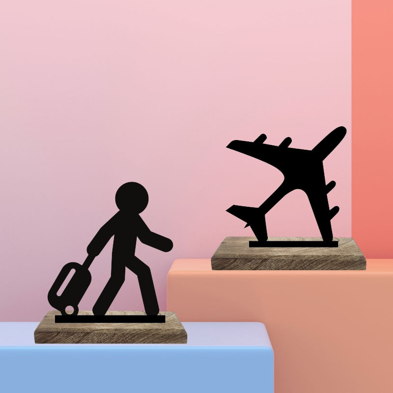 Wanderlust Showpiece - Set Of Two