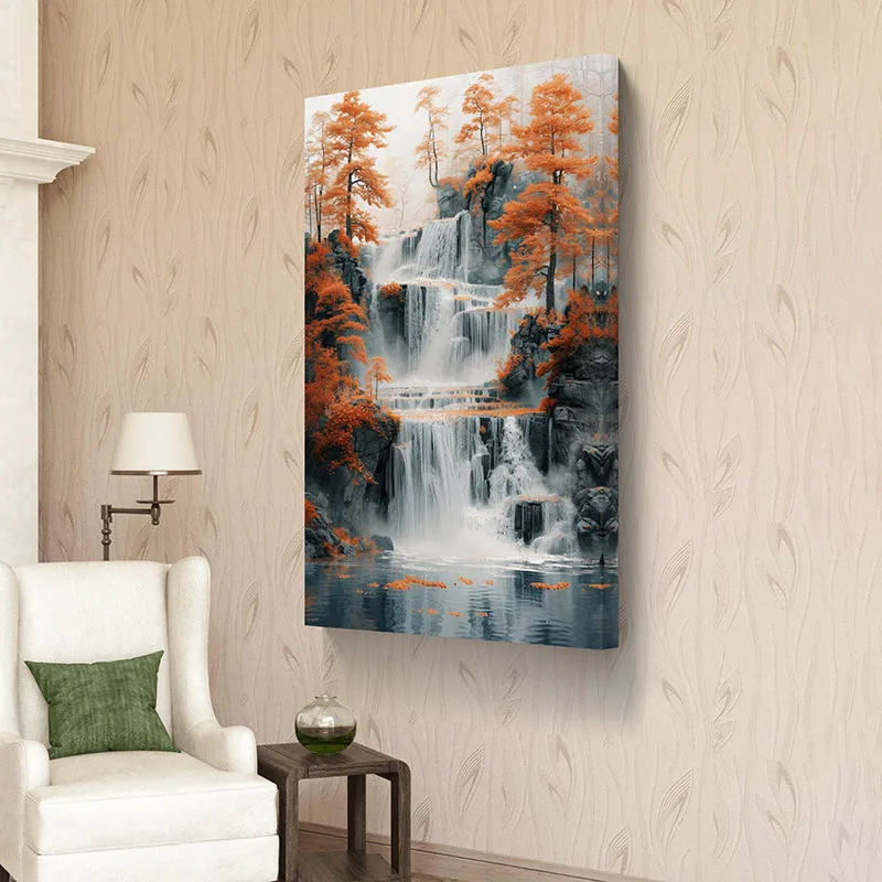 Autumn Cascades Canvas Wall Painting media 5