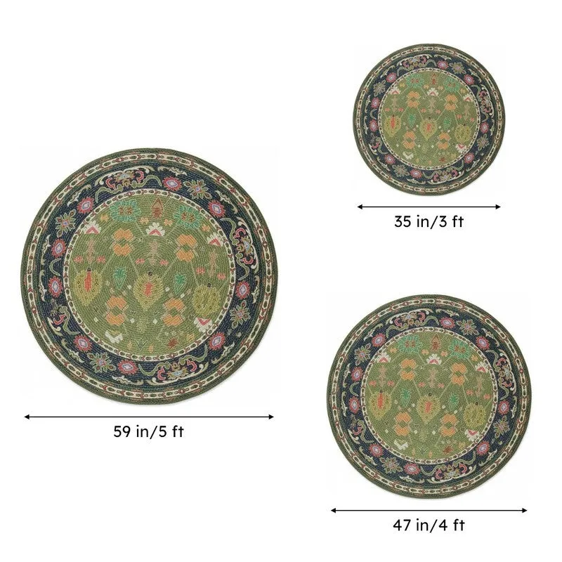 Leher Ancestral Round Recycled PET Rug media 9