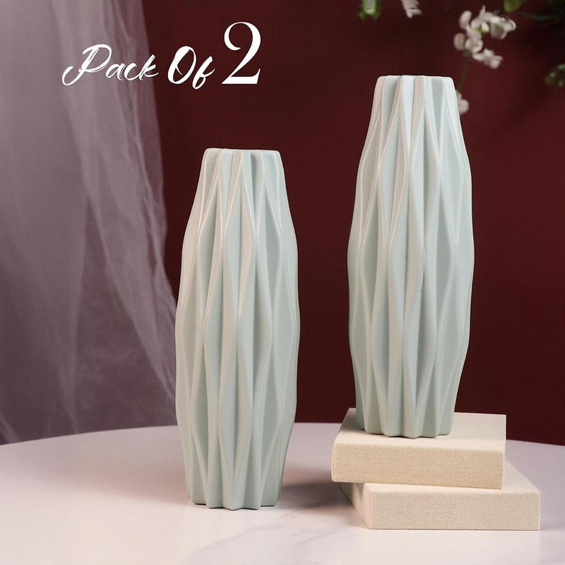 Sage Prism Vase - Set Of Two media 4