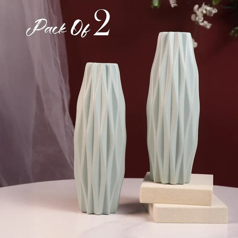 Sage Prism Vase - Set Of Two media 4