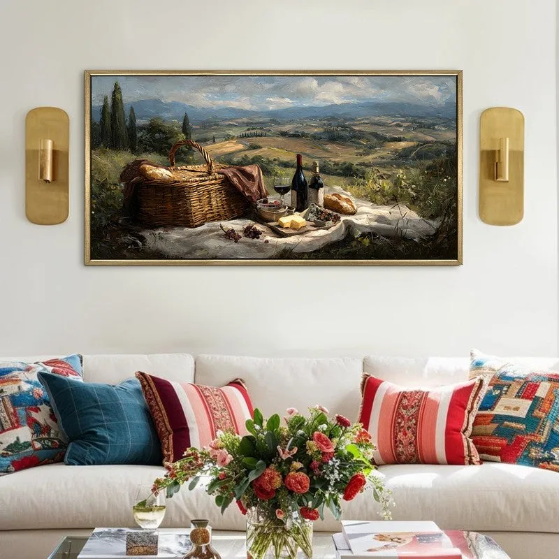 Valley Feast Canvas Wall Painting With Frame media 1