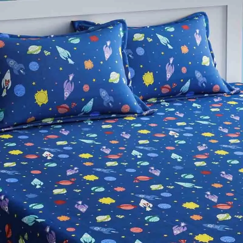 Take-Off to Galaxy Cotton Bedsheet - 210 TC media 4