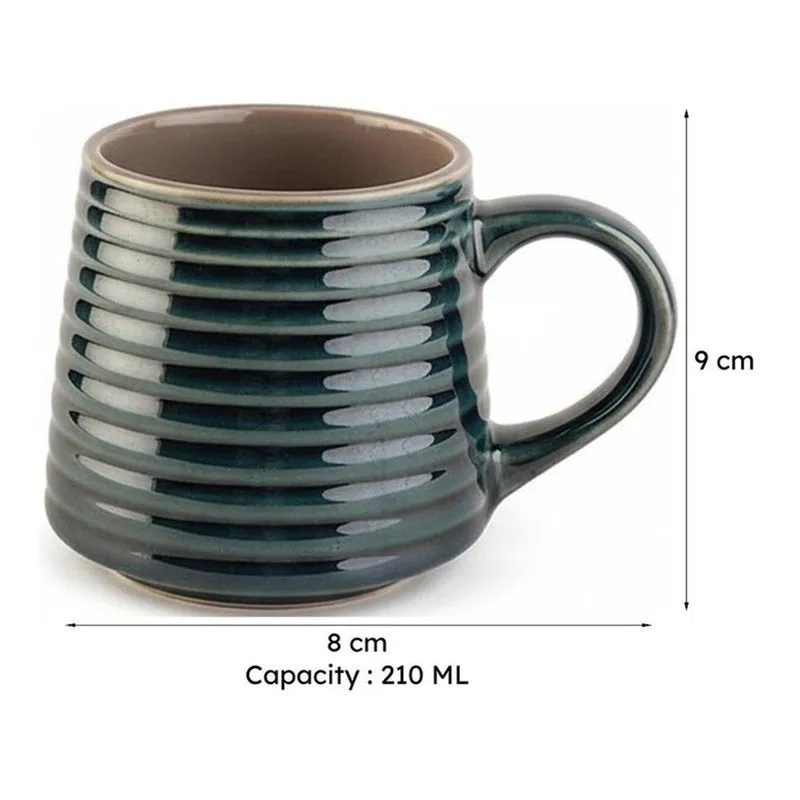 Antonella Ceramic Tea Cup (210 mL)/Blue) media 6