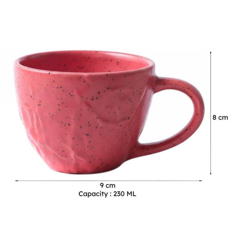 Meva Ceramic Tea Cup (230 mL)/Red) media 6
