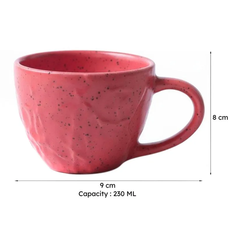 Meva Ceramic Tea Cup (230 mL)/Red) media 6