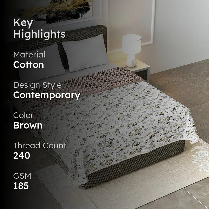 Niya Cotton Cotton Dohar (Brown) - 185 GSM media 2