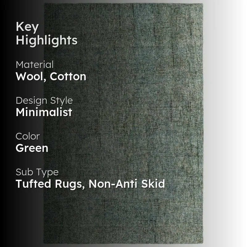 Handloom Hand Tufted Harmony Wool Rug - Sea Green media 2
