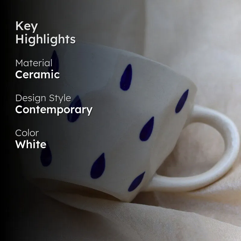 Raindrops Ceramic Tea Cup (230 mL) media 2