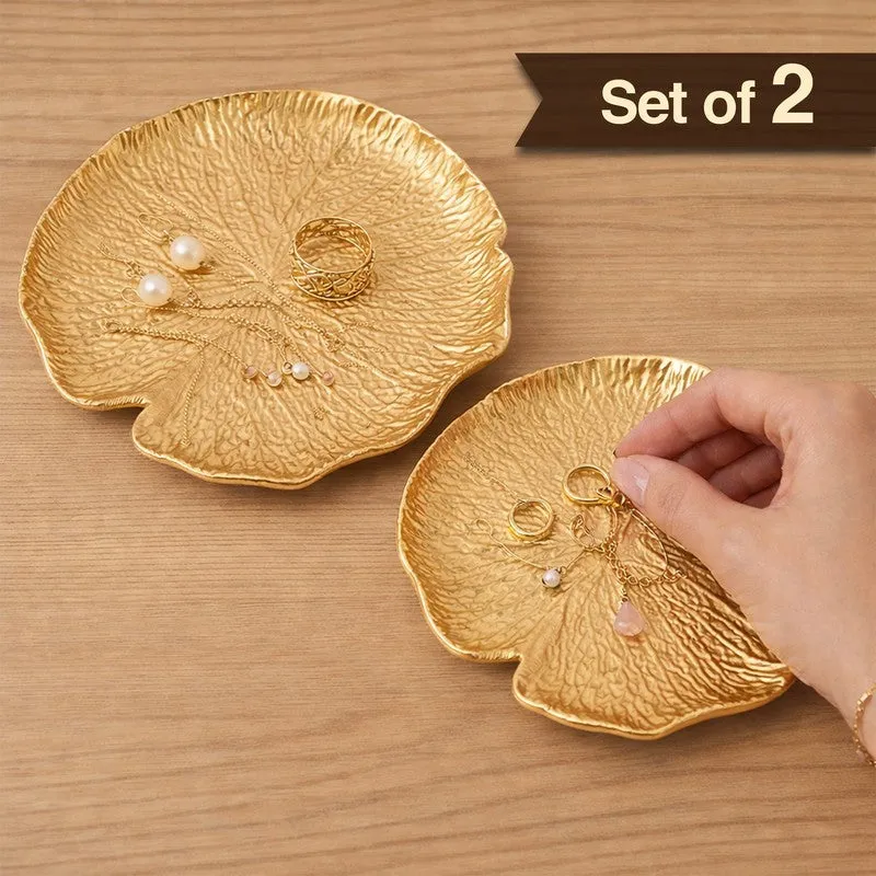 Auraleaf Accent Tray (Gold) - Set Of Two media 4