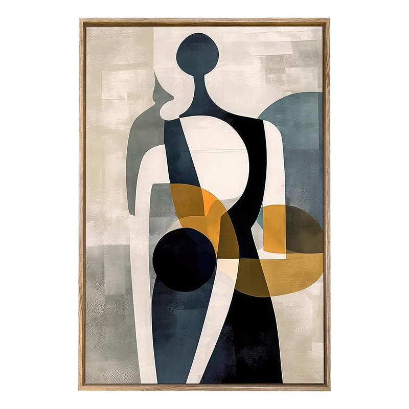 Fragmented Harmony Canvas Abstract Wall Art With Frame media 3