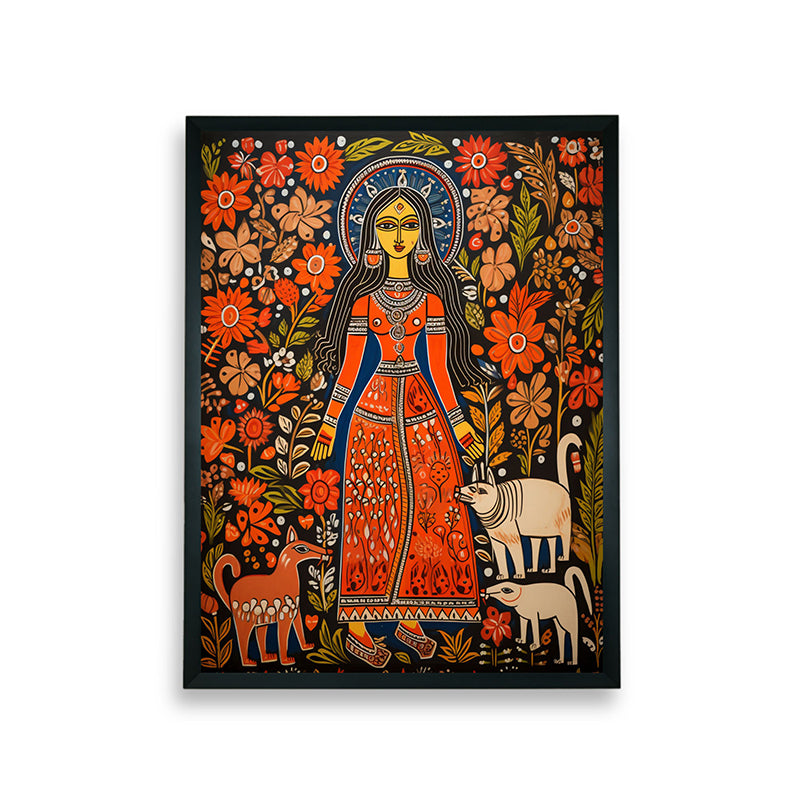 Red Tribal Feminine Canvas Wall Art media 7