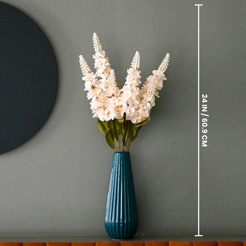 Faux Everlasting Snapdragon Flower Stick - White media 4