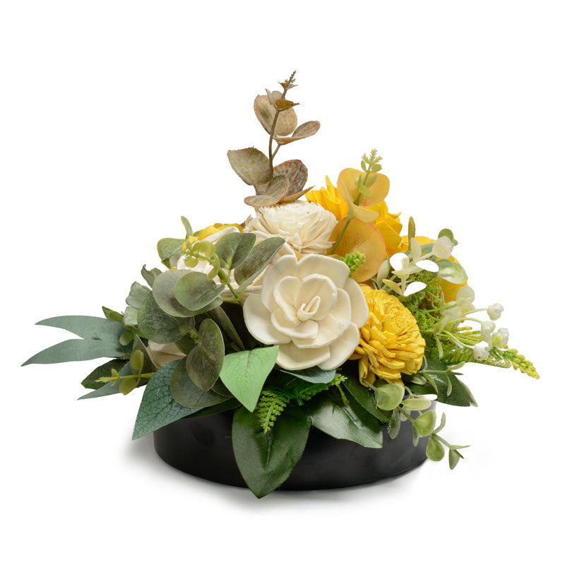 Dawn's Promise Artificial Solawood Flower Bunch With Pot image 4