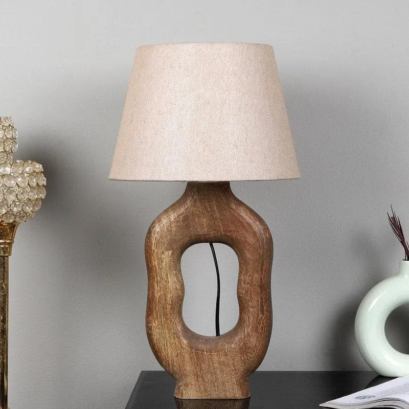 Mishuna Myna Fabric Table Lamp - Beige,Brown media 4