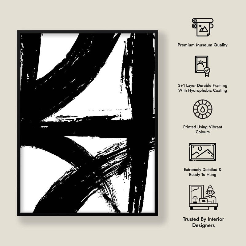 Strokes Of Shadow Framed Canvas Wall Painting media 7