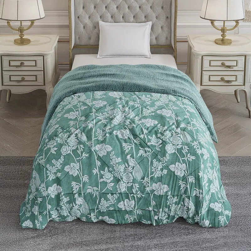Monte Carlo Floral Bliss Comforter (Green)- 1114 GSM media 4