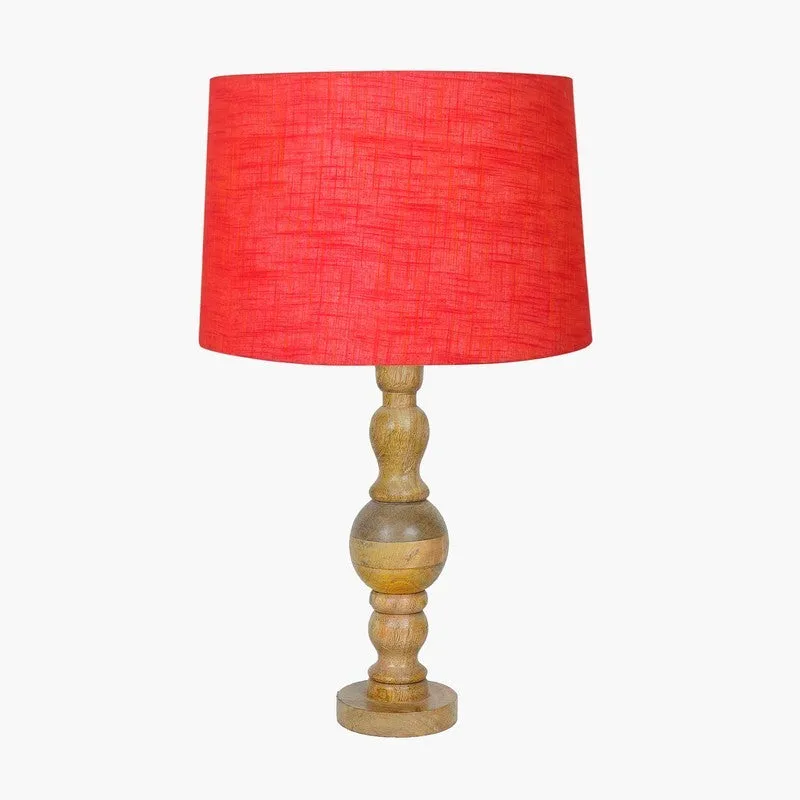 LumiForm Adjus Wooden Table Lamp - Red,Brown media 3