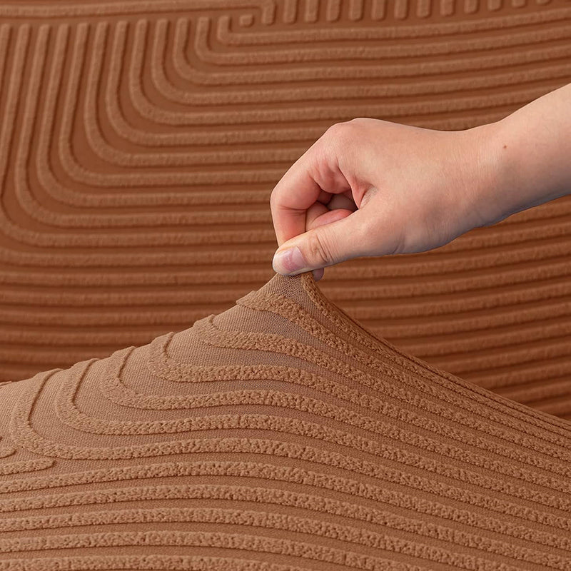 Sofique Jacquard Sofa Cover - Camel media 6