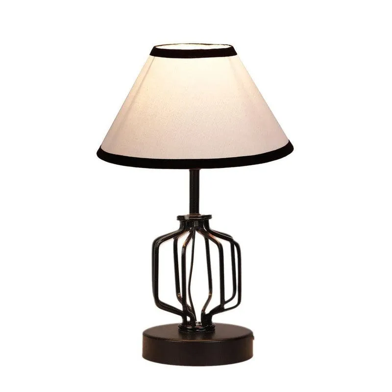 Cosmo Metal & Fabric Table Lamp - White,Black media 4
